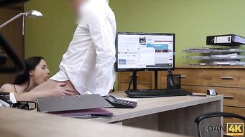 LOAN4K. Skinny miss pays with sex for realization of business plan