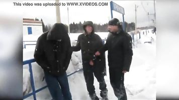 Russian guy at the station shows dick
