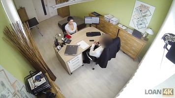 LOAN4K. Buxom hottie needs a lot of money so she offers her asshole