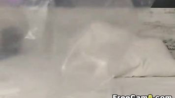 Big Boobs Cougar Squirts on High Chair