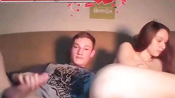 Beautiful Russian girl having sex in front of the camera