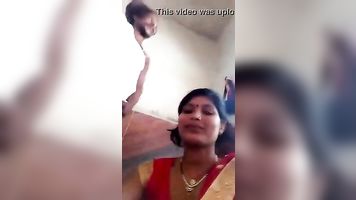 village aunty with pujari