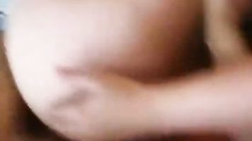 Amateur girlfriend with big tits gets facial cumshot